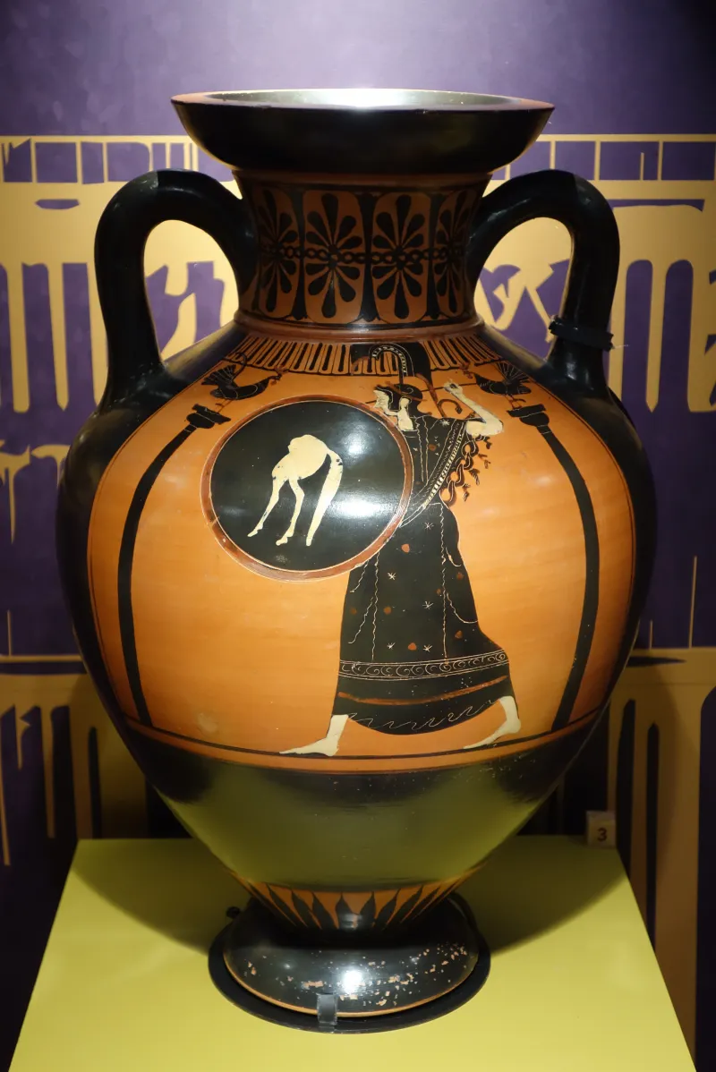 Amphora With Athena, Pseudo-Panathenaic, Attributed To The Acheloos Painter, 500 Bc - Teece Museum Of Classical Antiquities - Christchurch, Nz - 