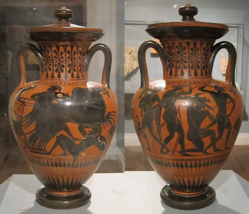 Amphora With Lid Attributed To The Acheloos Painter, 