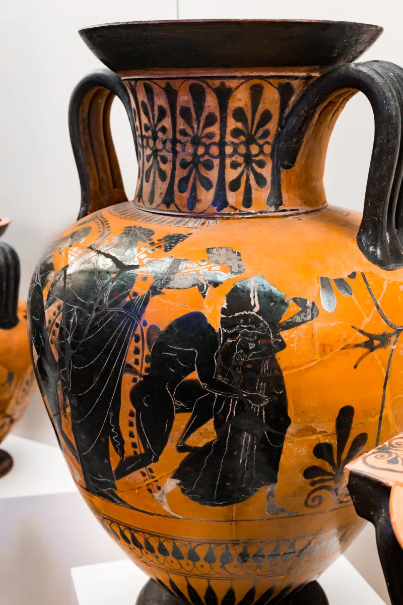 Comparable To The Acheloos Painter - Abv 387 - Komos - Dionysos Between Satyrs And Maenads - Roma Mnevg 50619 - 