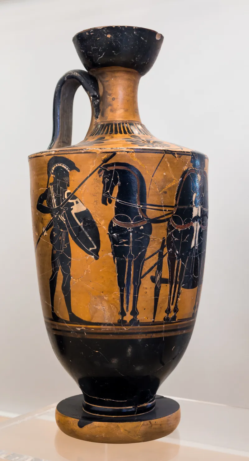 Manner Of The Acheloos Painter - Abv Extra - Hoplites And Quadriga - Frankfurt Am Β 303 - 