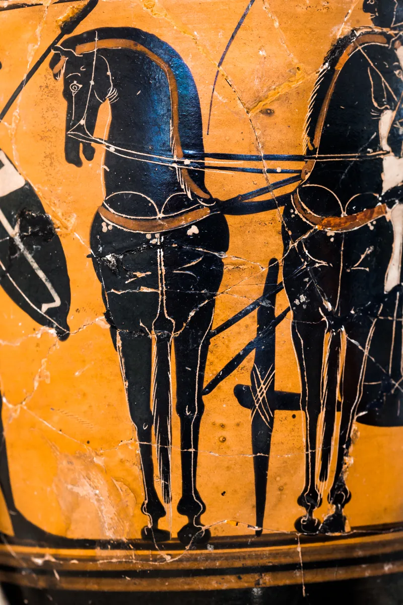 Manner Of The Acheloos Painter - Abv Extra - Hoplites And Quadriga - Frankfurt Am Β 303 - 