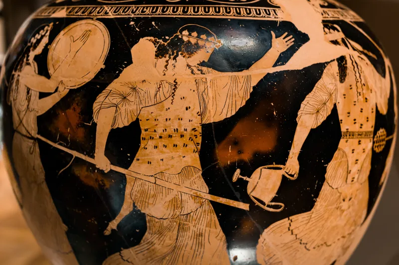 Achilles Painter - Arv 987 2 - Dionysos With Satyrs And Maenads - Paris Bnf Cabmed 357 - 