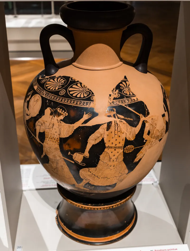 Achilles Painter - Arv 987 2 - Dionysos With Satyrs And Maenads - Paris Bnf Cabmed 357 - 
