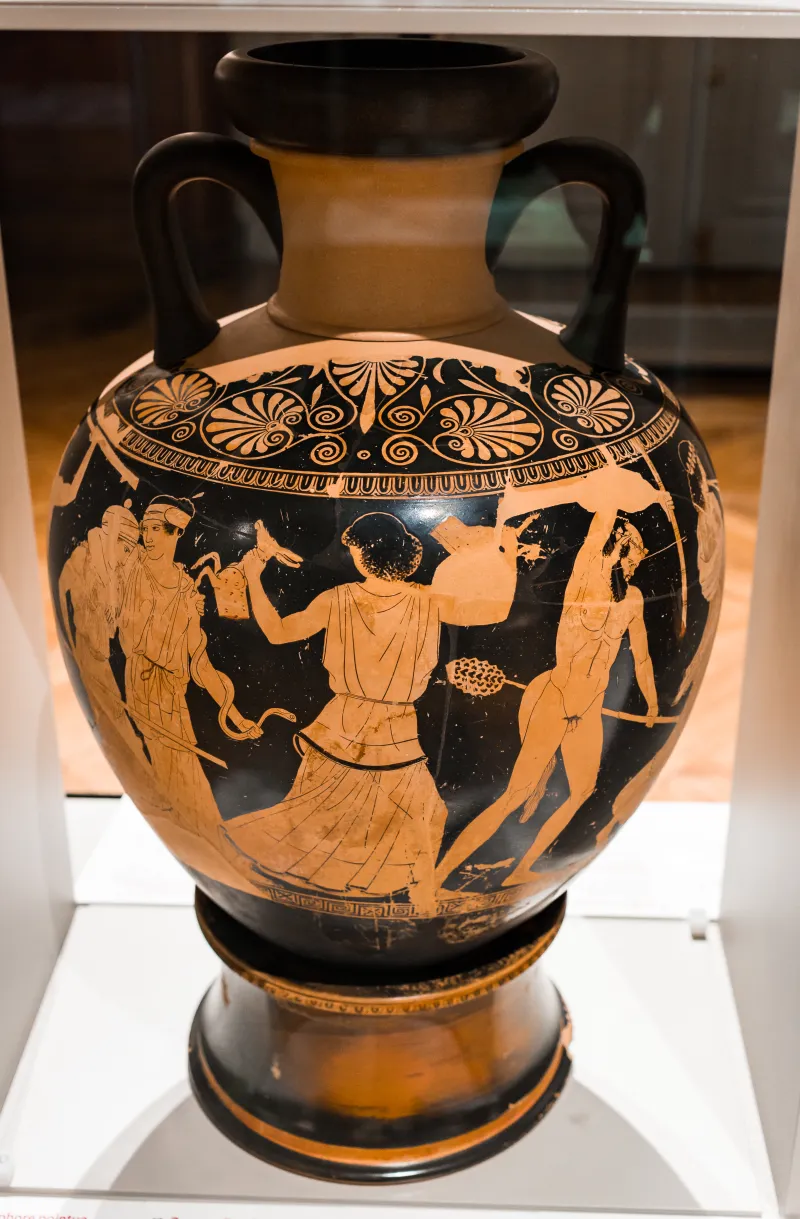 Achilles Painter - Arv 987 2 - Dionysos With Satyrs And Maenads - Paris Bnf Cabmed 357 - 