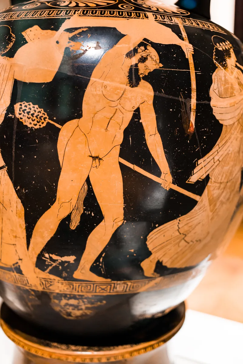 Achilles Painter - Arv 987 2 - Dionysos With Satyrs And Maenads - Paris Bnf Cabmed 357 - 