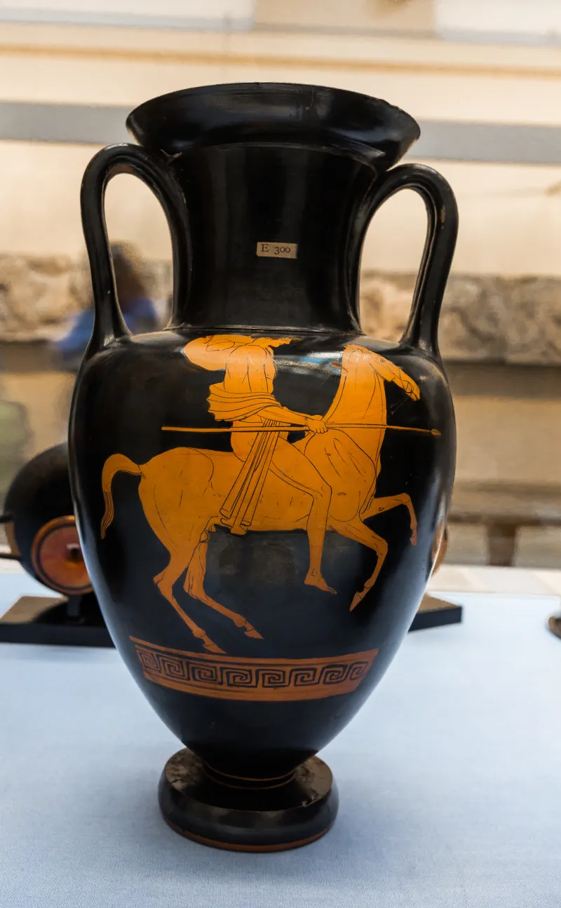 Achilles Painter Arv 988 15 Young Horseman With Petasos And Spear - Standing Woman 