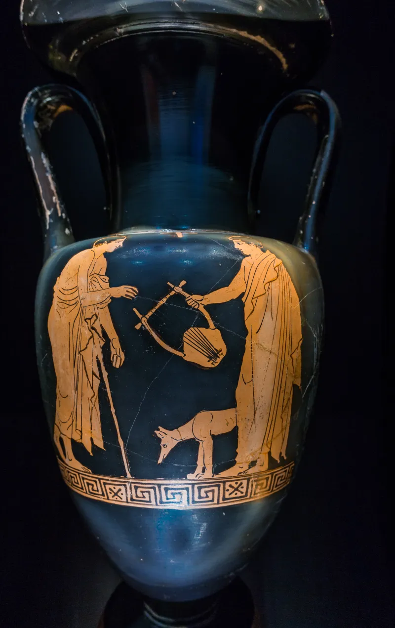 Achilles Painter Arv 990 42 Youth And Boy With Lyra And Dog - Bearded Man 
