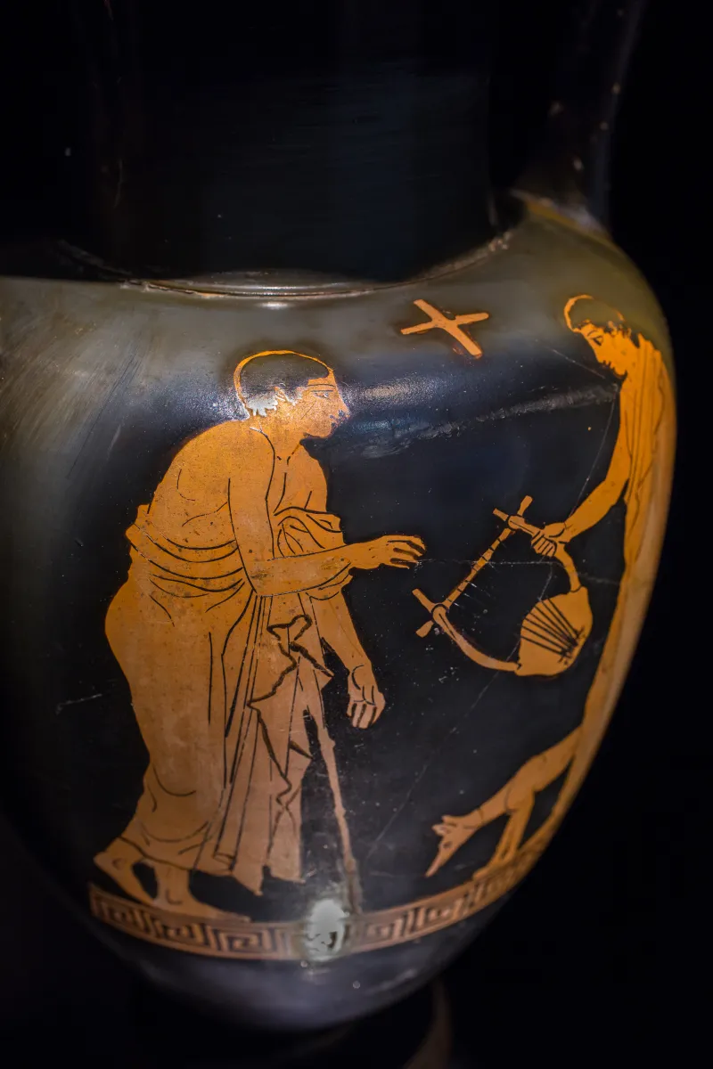 Achilles Painter Arv 990 42 Youth And Boy With Lyra And Dog - Bearded Man 