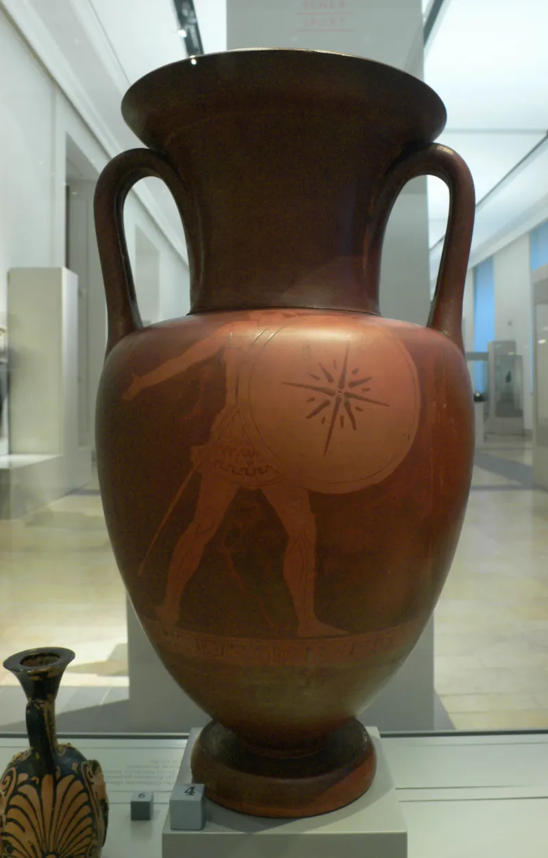 Misfired Vase, Red-Figured, Not Fully Reduced In 