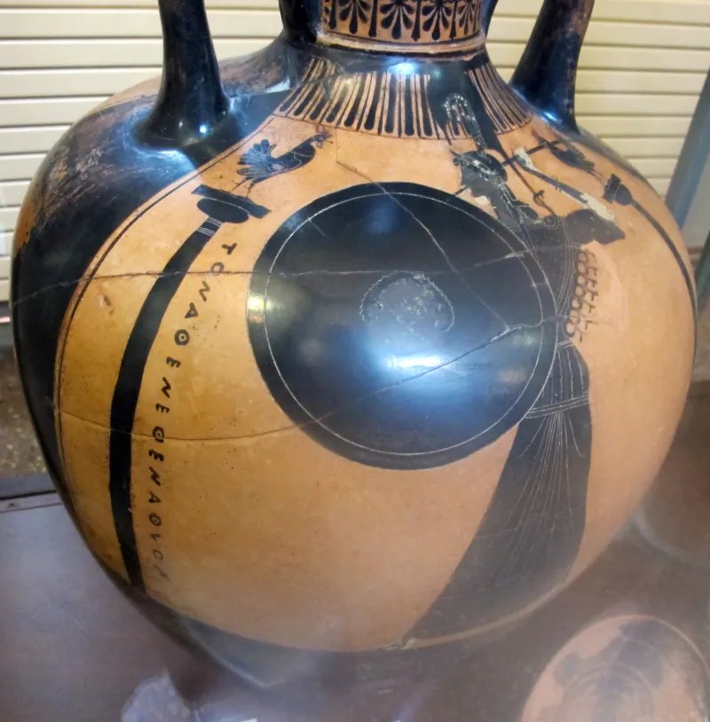 Pittore Di Achille, Anfora Panatenaica, 450-420 Ac, Da Necropoli Arnoaldi, Tomba 110, 