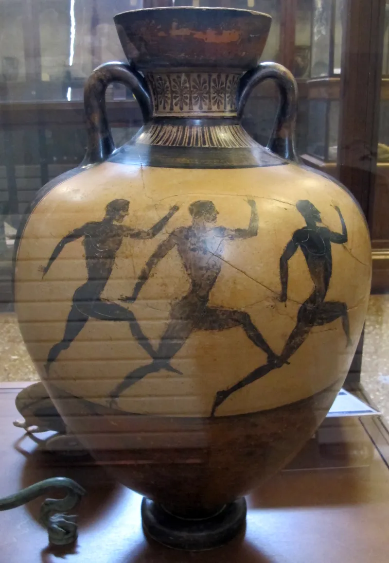 Pittore Di Achille, Anfora Panatenaica, 450-420 Ac, Da Necropoli Arnoaldi, Tomba 110, 