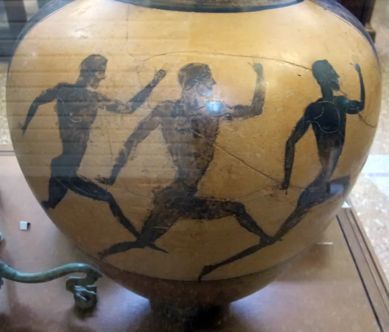 Pittore Di Achille, Anfora Panatenaica, 450-420 Ac, Da Necropoli Arnoaldi, Tomba 110, 
