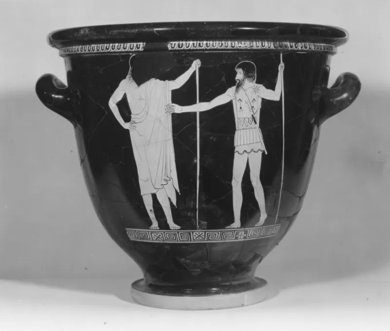 Terracotta Bell-Krater (Bowl For Mixing Wine And Water) Met 