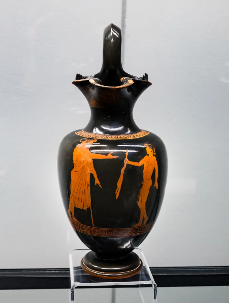 Aegisthus Painter - Arv 507 31 - Draped Man And Boy With Meat - München As 2449 - 