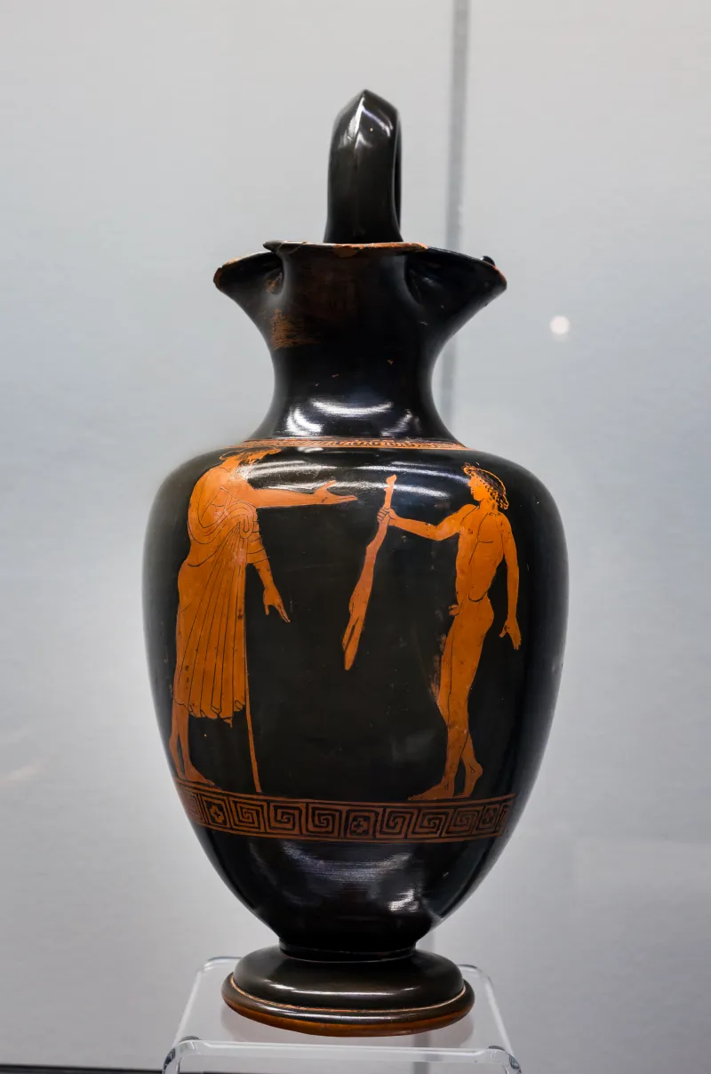Aegisthus Painter - Arv 507 31 - Draped Man And Boy With Meat - München As 2449 - 