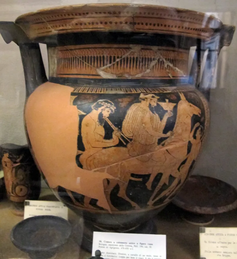 Pittore Di Agrigento, Cratere Attico A Colonnette, Da Sepolcreto Della Certosa, 470-450 