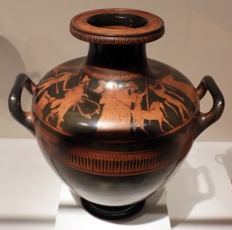 Pittore Di Agrigento, Hydria Calpis Con Ritorno Di Efesto Al Monte Olimpo, 470 Ac 