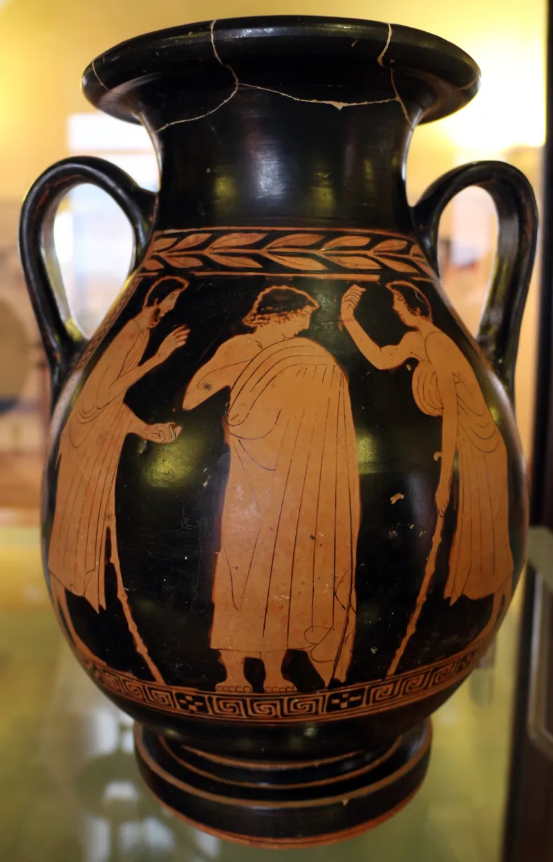 Pittore Di Agrigento, Pelike Con Teseo E Il Minotauro E Scena Di Conversazione, 480-470 Ac 
