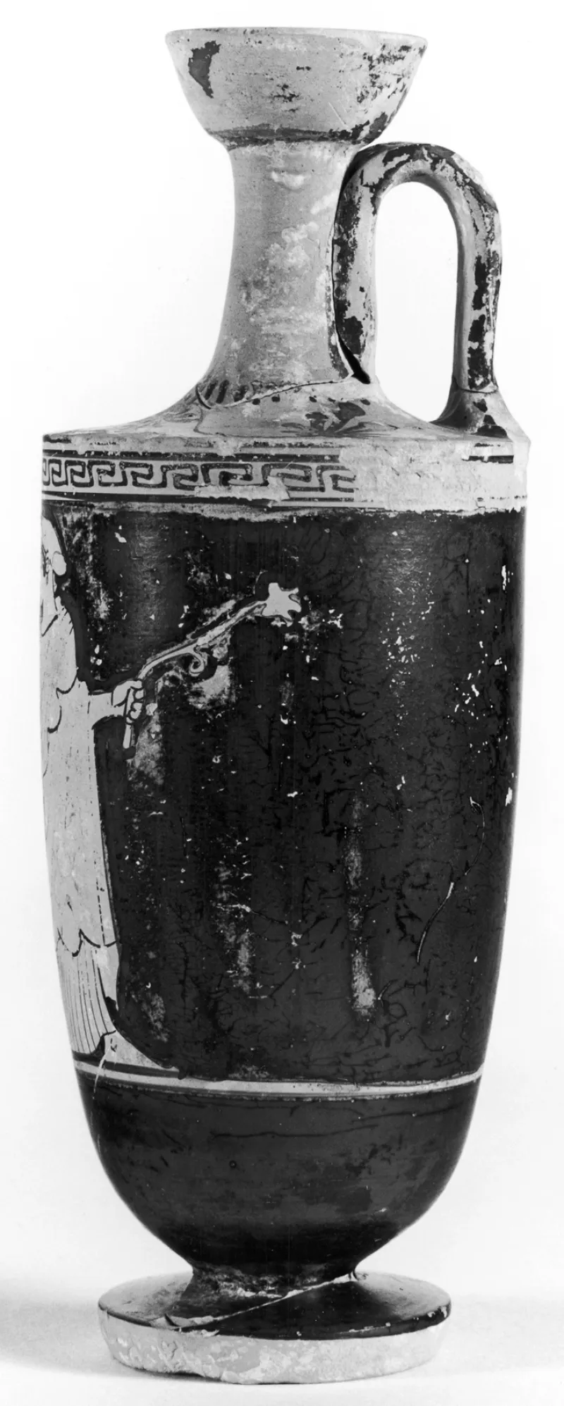 Aischines Painter - Shoulder Lekythos With Woman And Floral Spray - Walters 48255 - Right 