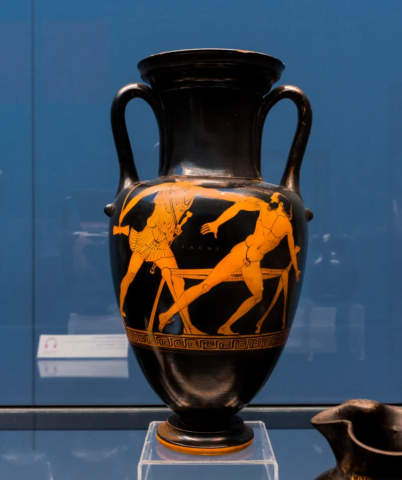 Alkimachos Painter Arv 530 19 Theseus And Prokrustes - Woman With Phiale Running 