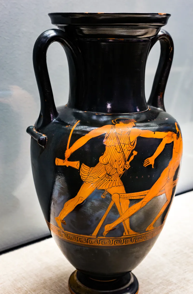 Alkimachos Painter Arv 530 19 Theseus And Prokrustes - Woman With Phiale Running 