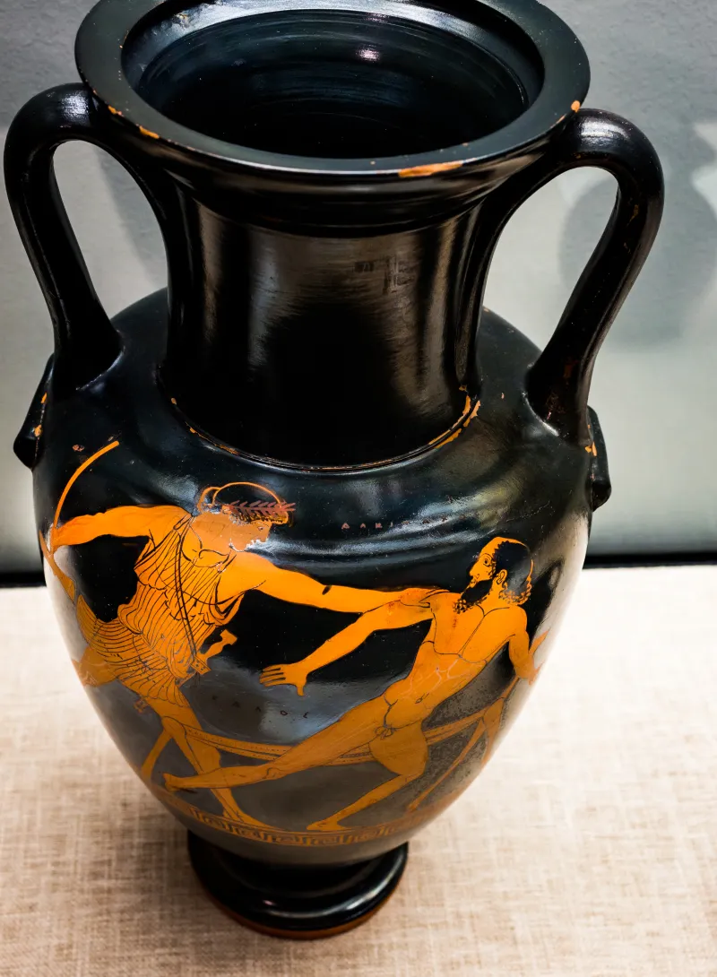 Alkimachos Painter Arv 530 19 Theseus And Prokrustes - Woman With Phiale Running 