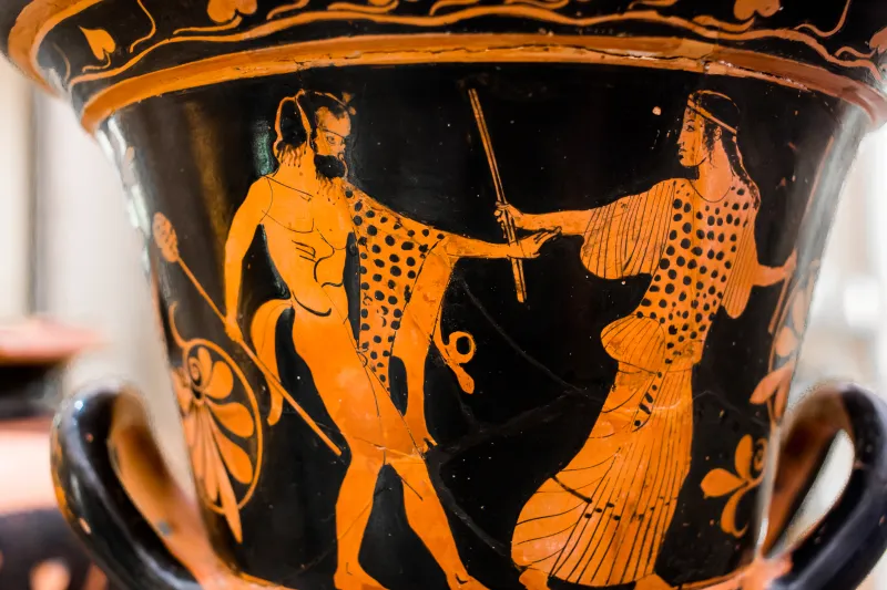 Altamura Painter Arv 591 24 Triptolemos With Demeter And Persephone - Satyr And Maenad 