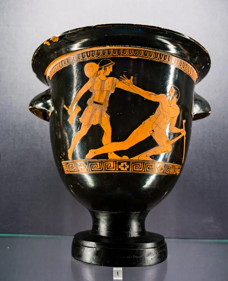 Altamura Painter - Arv 592 35 - Theseus And Prokrustes - Draped Men - Wien Khm As Iv 321A - 
