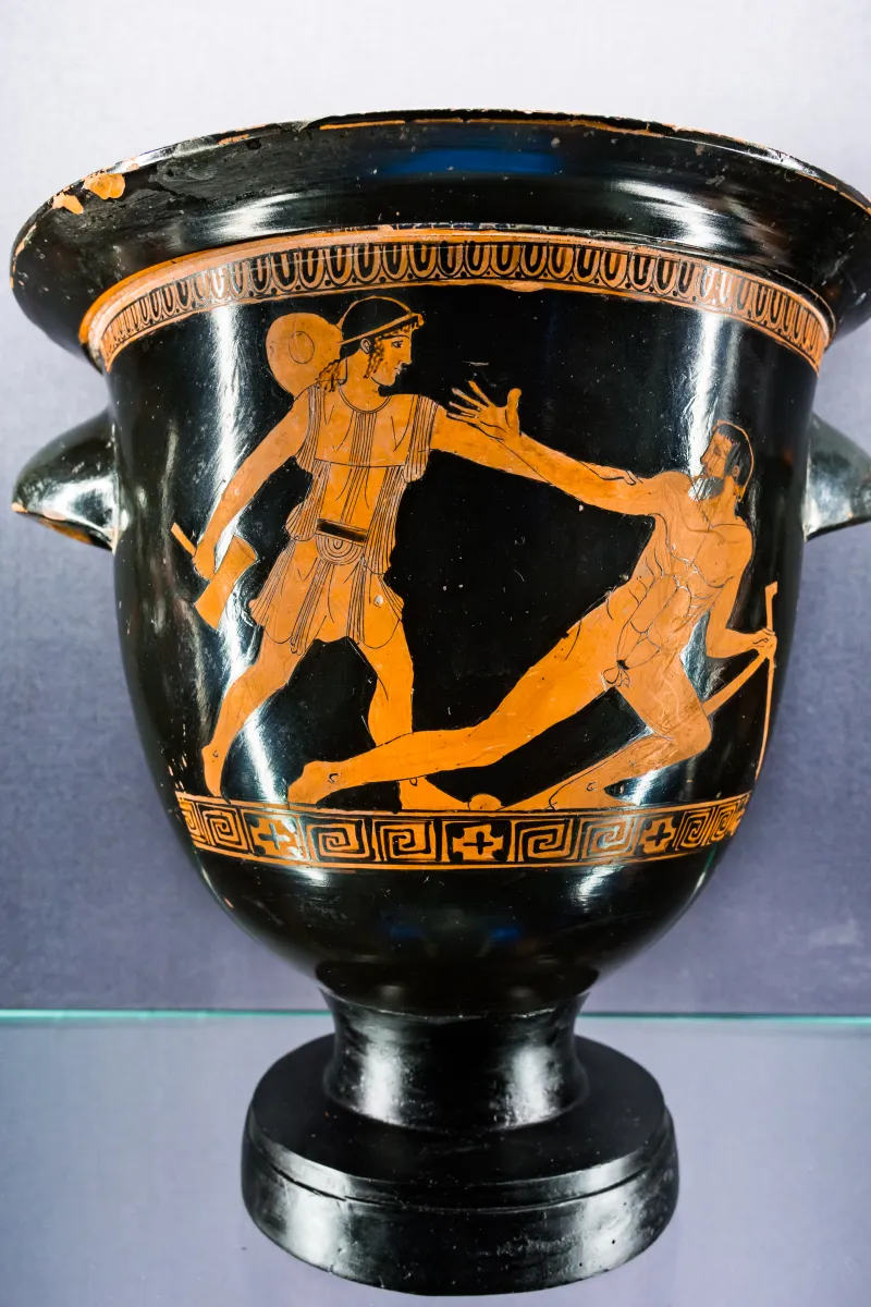 Altamura Painter - Arv 592 35 - Theseus And Prokrustes - Draped Men - Wien Khm As Iv 321A - 