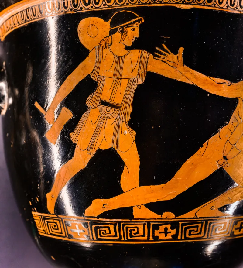 Altamura Painter - Arv 592 35 - Theseus And Prokrustes - Draped Men - Wien Khm As Iv 321A - 