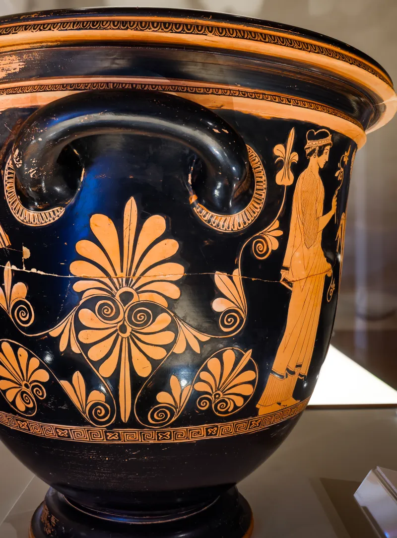 Altamura Painter - Arv 593 41 - Dionysos And Oinopion - Acontist Between Flute-Player And Nike - Ferrara Man 2738 - 