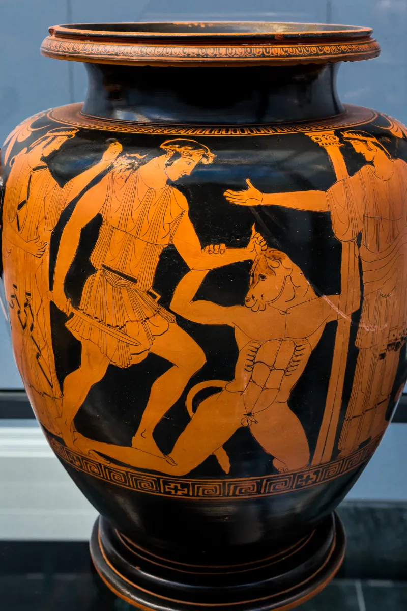 Altamura Painter Arv 593 44 Theseus And Minotauros 