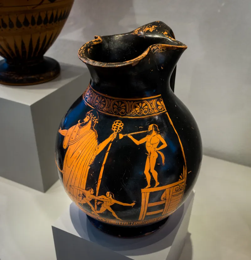 Altamura Painter Arv 595 71Bis Dionysos And Young Satyrs 