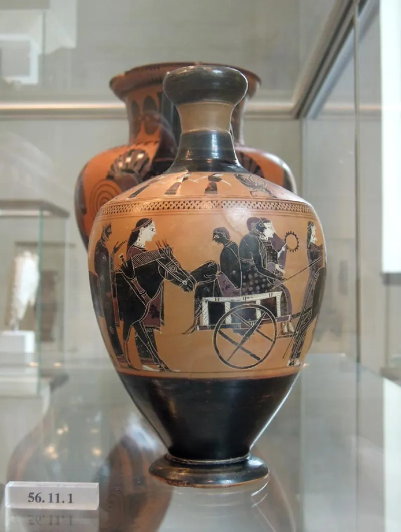 Amasis Ptr Cat 47 Lekythos Mma Wedding Procession 