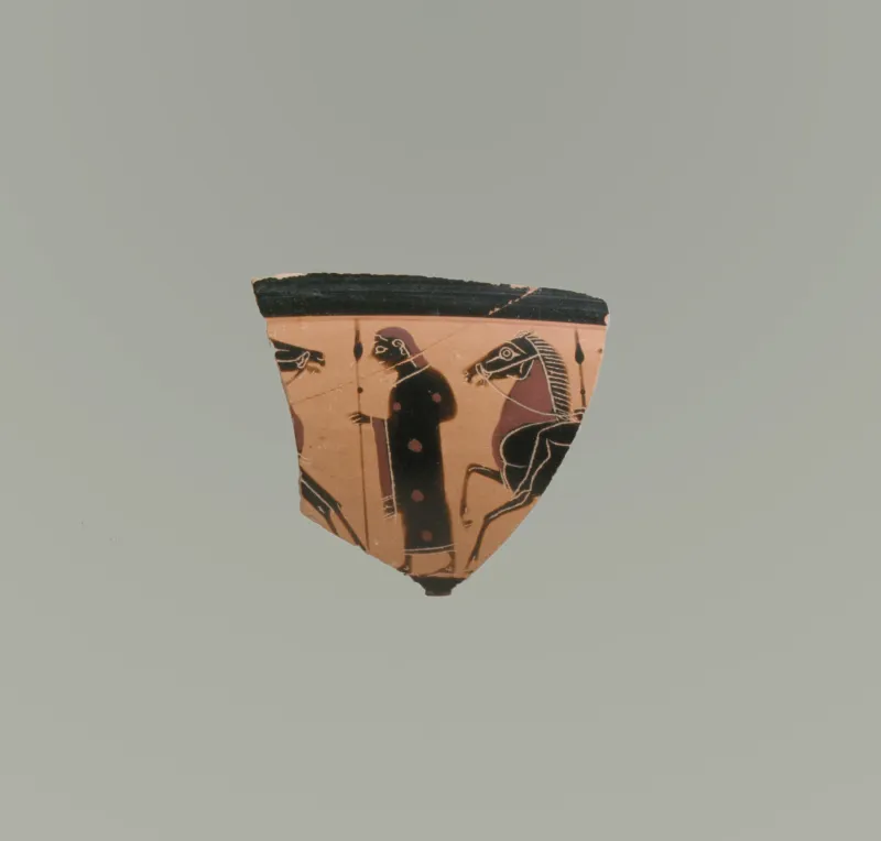 Fragment Of A Terracotta Kylix- Band-Cup (Drinking Cup) Met 