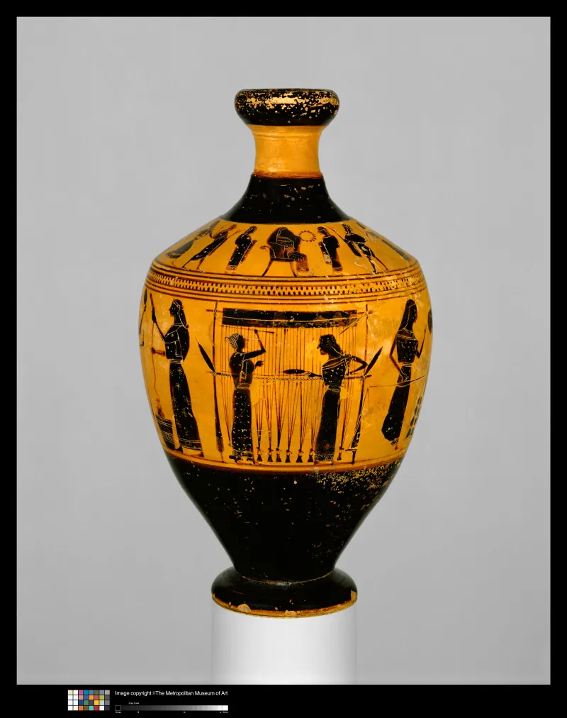 Terracotta Lekythos (Oil Flask) Made By Amasis 