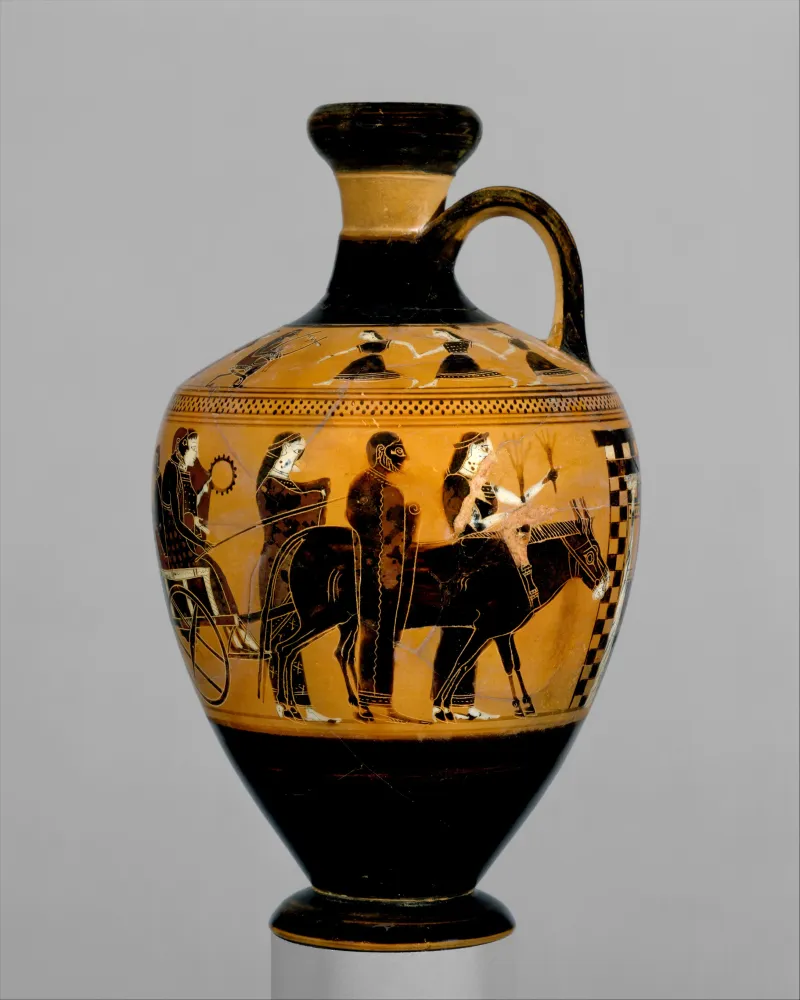 Terracotta Lekythos (Oil Flask) Met 