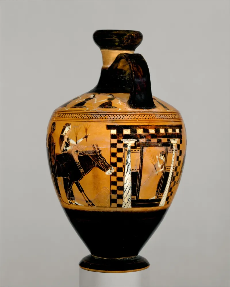 Terracotta Lekythos (Oil Flask) Met 