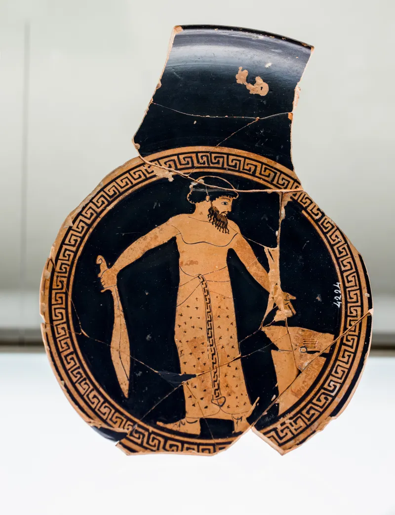 Ancona Painter Arv 875 16 Bearded Man With Machete Cutting Up A Sacrificial 
