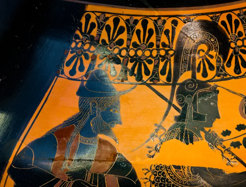Andokides Painter Arv 4 9 Herakles Reclining With Athena 