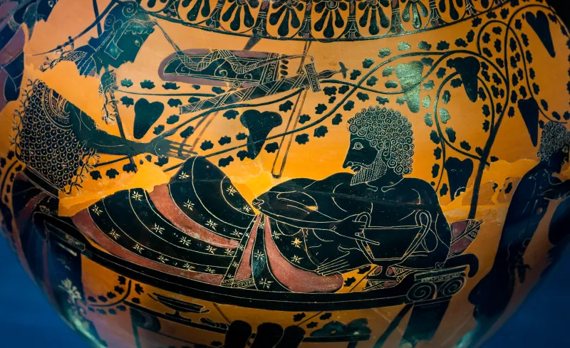 Andokides Painter Arv 4 9 Herakles Reclining With Athena 