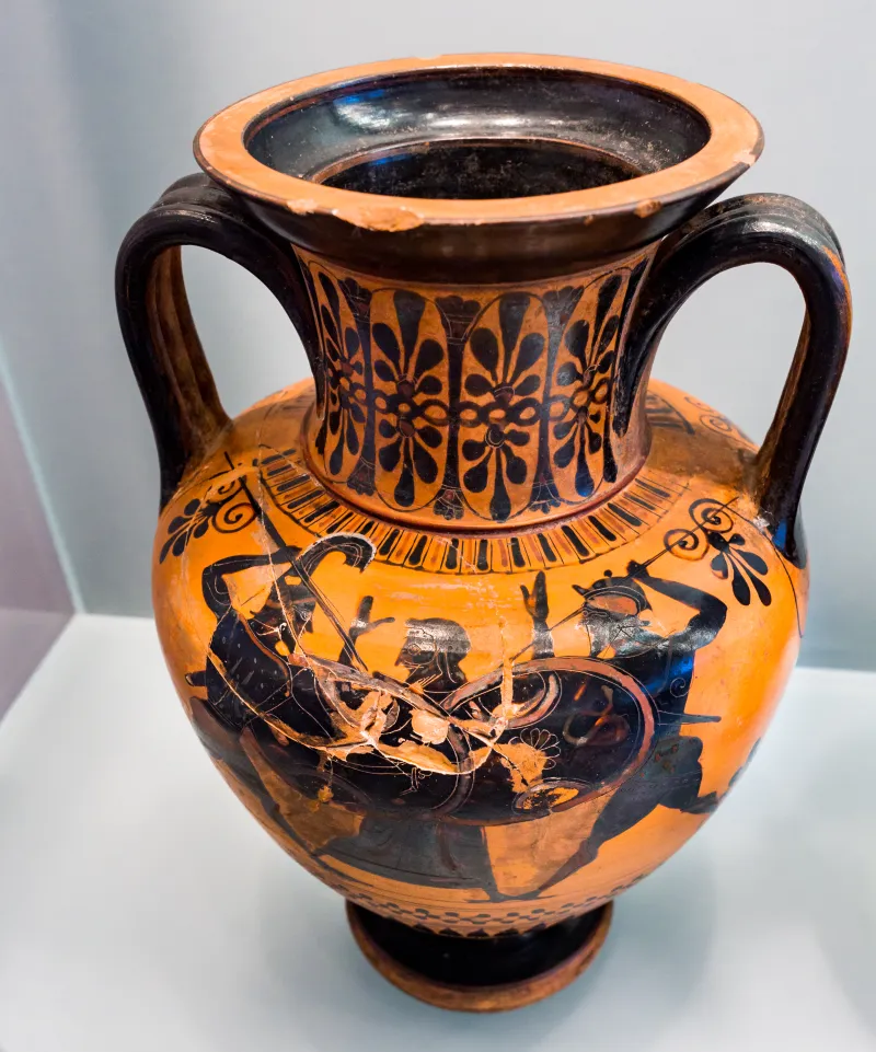 Antimenes Painter - Abv 269 Extra - Herakles And Athena In Chariot - Man Between Duelling Hoplites - København Ncg 2627 - 