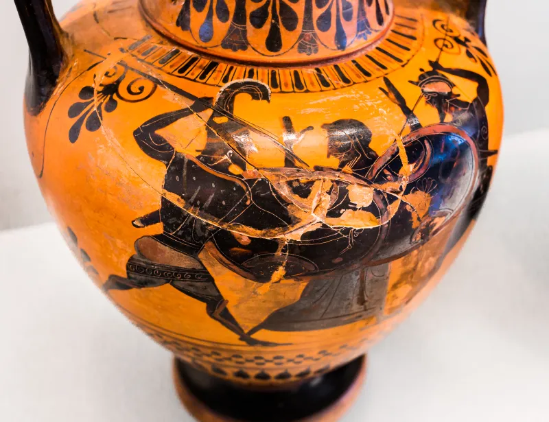 Antimenes Painter - Abv 269 Extra - Herakles And Athena In Chariot - Man Between Duelling Hoplites - København Ncg 2627 - 