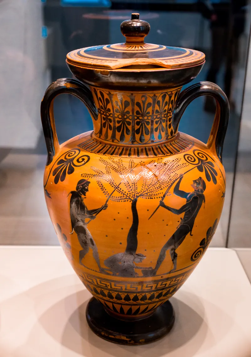 Antimenes Painter - Abv 270 50 - Herakles And The Boar - Olive Gathering - Berlin As F 1855 - 