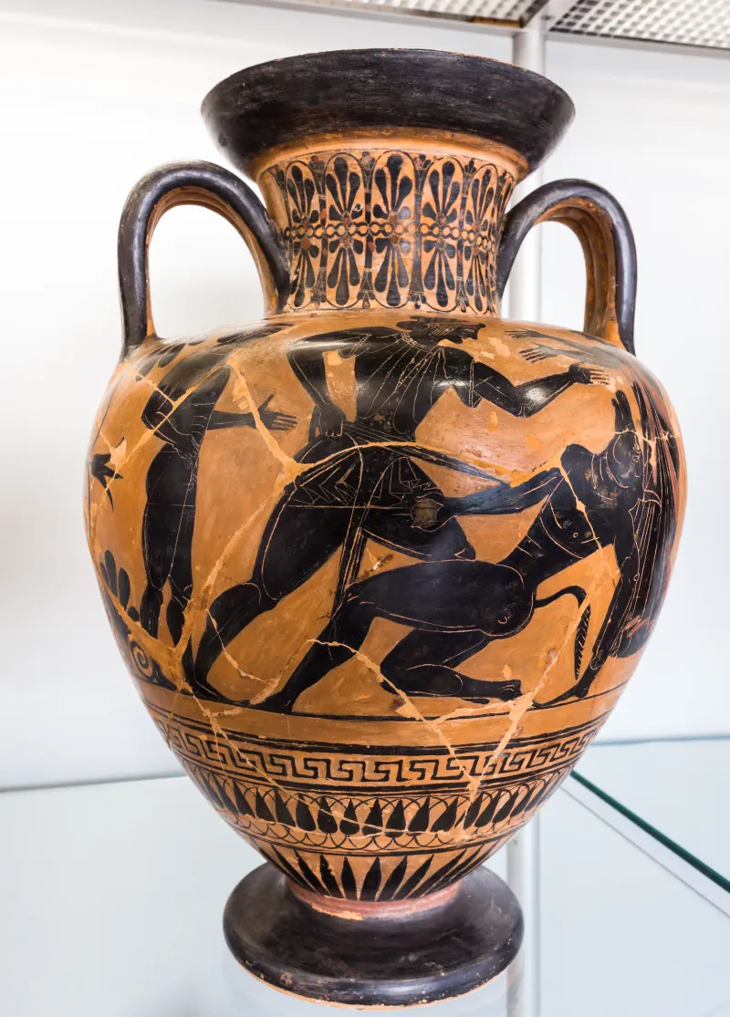 Antimenes Painter - Abv 271 82 - Theseus And The Minotauros - Frontal Chariot - Frankfurt Am Β 326 - 