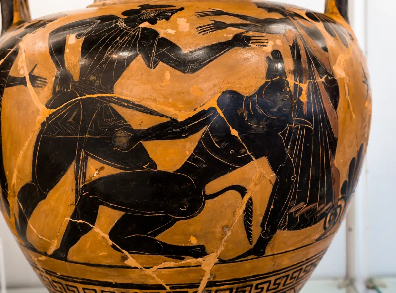 Antimenes Painter - Abv 271 82 - Theseus And The Minotauros - Frontal Chariot - Frankfurt Am Β 326 - 