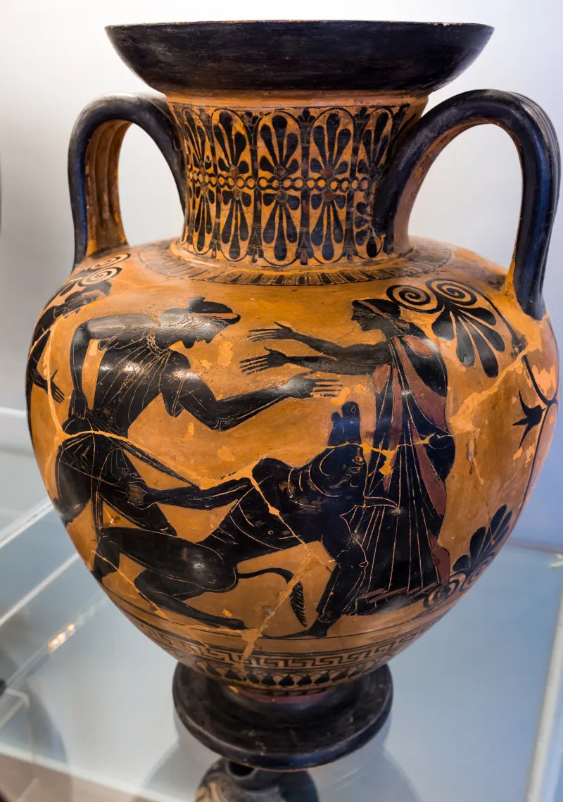 Antimenes Painter - Abv 271 82 - Theseus And The Minotauros - Frontal Chariot - Frankfurt Am Β 326 - 