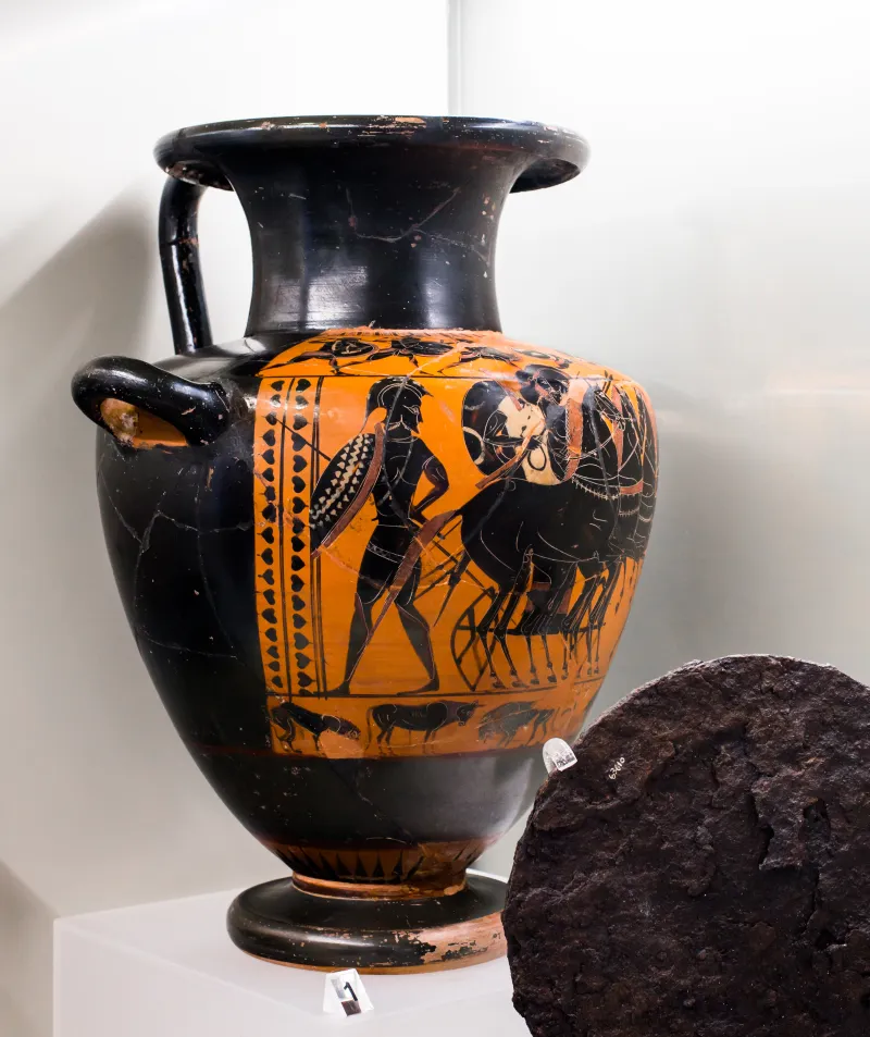 Antimenes Painter - Abv Extra - Fight - Warriors Departing Or Fighting With Chariot - Roma Mnevg 63612 - 