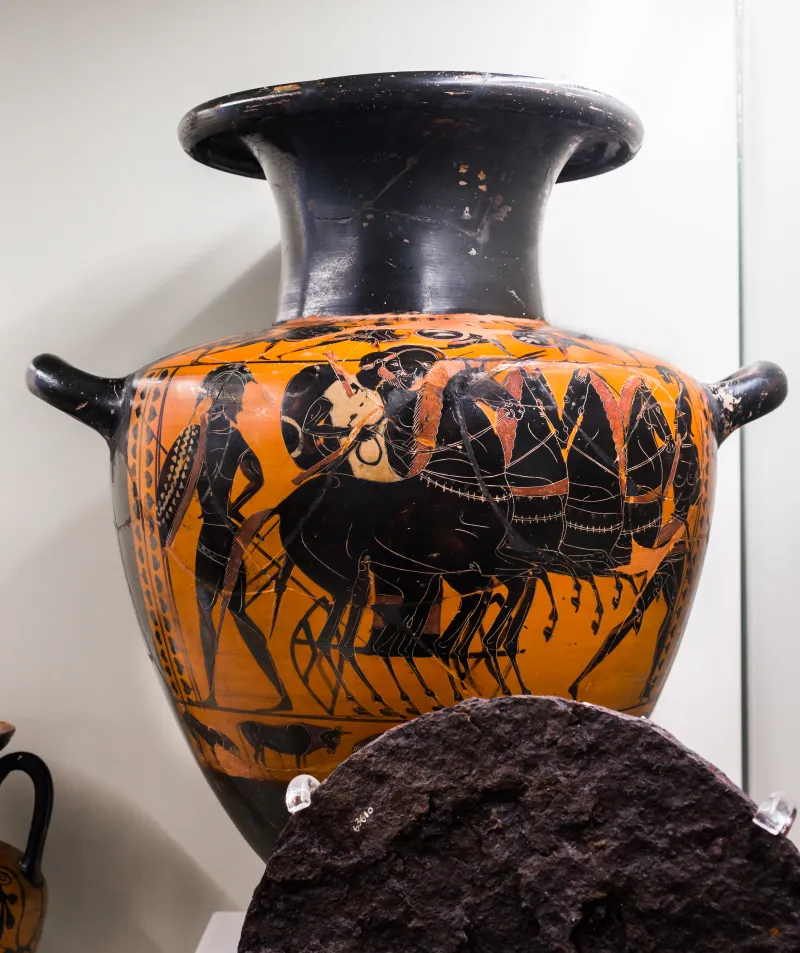 Antimenes Painter - Abv Extra - Fight - Warriors Departing Or Fighting With Chariot - Roma Mnevg 63612 - 