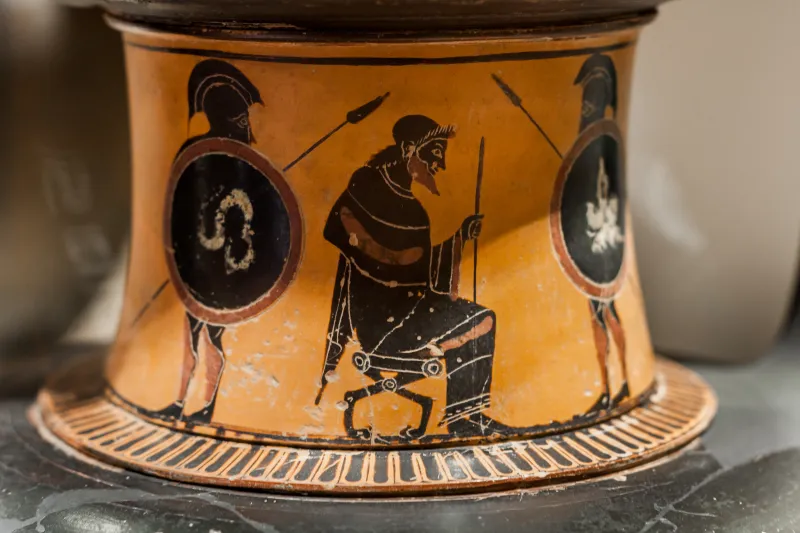 Antimenes Painter - Abv Extra - Youth Leading Horse - Seated Man Between Two Hoplites - Milano Ma A 0-9-8053 - 